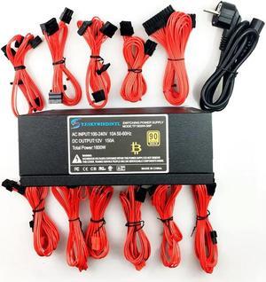 1600W 110v 220v Modular Mining Power Supply GPU For Bitcoin Miner Eth Rig RX480 rx470 570 computer Power Supply For BTC Ethereum