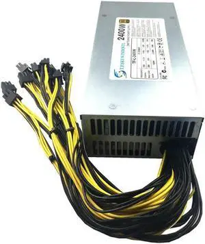 2400W Mining Power Supply 80 GOLD PLUS PSU 220V For Antminer S9 S9i A3 T9 A4 A6 A7 D3 E9 L3+ R4 & GPU Miner Mining PSU 12v ASIC