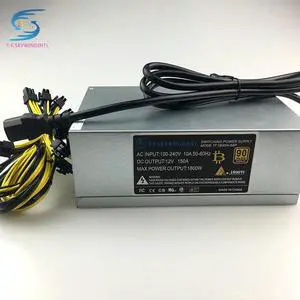 Free Ship 1800W 12V Psu Miner Mining Power Supply For A6 A7 S5 S7 S9 B3 C9 D3 E9 L3+ R4 Power Supply For BTC Bitmain Antminer s9