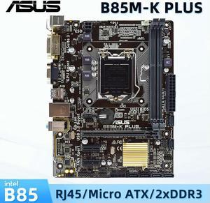 B85M-K PLUS LGA 1150 Socket Supports 4th Gen Core i3 i5 i7 B85 Chipset 2x DIMM Max. 16GB DDR3 Micro ATX Form Factor