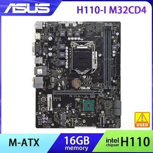 LGA 1151 Motherboard H110-I/M32CD4/DP_MB M-ATX Mainboards 2x DIMM Max. 16GB DDR4 Supports 6th Gen Core i3 i5 i7 Processors