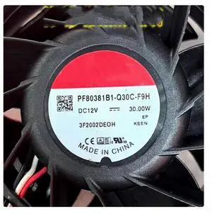 Fan PF80381B1-Q30C-F9H 8CM 8038 12V 30W 8CM 3Wire
