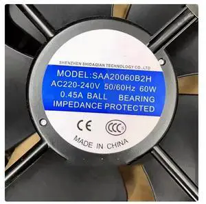 Fan SAA20060B2H AC220-240V 60W 0.45A 20CM
