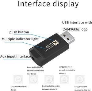 QCC3040 24Bit 96Khz KB9P Bluetooth 5.2 Audio Transmitter with Mic AptX LL HD Adaptive Low Lantency 3.5Mm Aux for TV PC