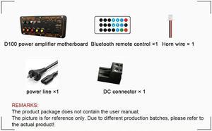 Bluetooth Power Amplifier Board FM Bluetooth 5.0 100W-300W Subwoofer Karaoke Amplifiers Car Amplifier Board(EU Plug)