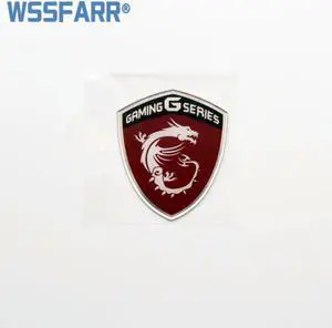 LOGO metal stickers Red Fit for 34mm * 41mm