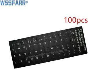 100pc/lot Brazilian keypad label sticker, Eco-environment Plastic for Laptop/computer