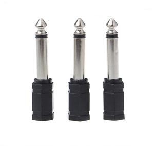 3 Pcs 6.35mm 1/4" Mono Plug to 1/8" 3.5mm Jack Female Audio Converter Adapter