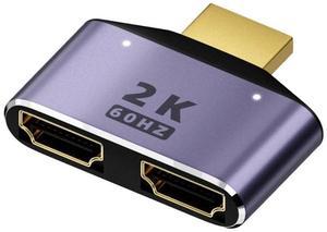 HDMI-compatible Splitter Adapter Cable 1 in 2 Out HDM-compatible Male to Dual Female 1 to 2 Way for LCD TV Box PS3 Laptop