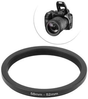 1pc 58mm To 52mm Metal Step Down Rings Lens Adapter Filter Camera Tool Accessory
