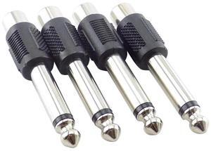 1/4in 6.35mm Male Plug to RCA Female Jack Speaker Connector RCA Plug Adapter to Stereo Jack 6.3 MM Male Plug Microphone