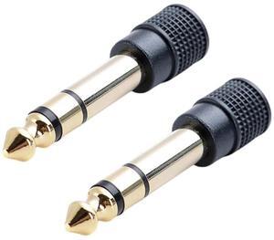 2pcs 6.35mm Male Plug to 3.5mm Female Connector Headphone Amplifier Audio Adapter Microphone AUX 6.3 3.5mm Converter