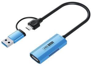 Video Capture Card USB3.0 HDMI-compatible to USB/Type-c Game Grabber Record for Switch Xbox PS4/5 TV Laptop Converter Cable