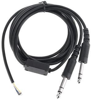 200cm DIY Aviation Headset Dual-Plug Aircraft Headphones Replacement Cable Line Audio Cord Dropshipping