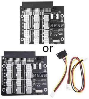 Breakout Board 12 6Pin Power Supply Module Card Server with LED Voltage Diaplsy for D750E-S1 Multi PSU 2200W ON/OFF Sync