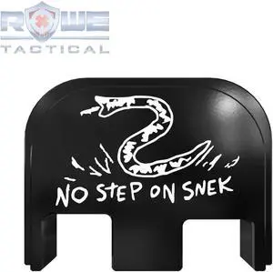 Rowe Tactical Rear Slide Cover Plate for Glock Gen 1-5 - Black No Step On Snek - for Glock G17 G19 G21 G22 G23 G24 G26 G27 G29 G30 G31 G32 G33 G34 G35 G36 G37 G38 G39 G40 G41 G45