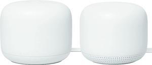 Google Nest Wifi - AC2200 (2nd Generation) Router and Add On Access Point Mesh Wi-Fi System (2-Pack, Snow)