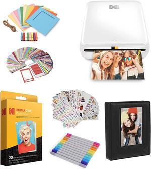 KODAK Step Printer Wireless Mobile Photo Printer with Zink Zero Ink Technology & Kodak App for iOS & Android (White) Gift Bundle, Welcome to consult