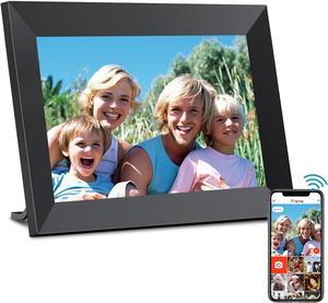 YunQiDeer 8 Inch Digital Photo Frame WiFi with1280*800 IPS LCD Touch Screen,Built-in 16GB Storage,Auto Rotate,Video Clips and Slide Show,Send Photos Instantly from Anywhere with via Frameo APP