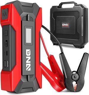 DNA MOTORING TOOLS-00214 12V 1500A 15000 mAh Multi-Function Portable Car Battery Jump Starter for Up to 7.0L Gas & 5.5L Diesel Engine, with Carry Case, Red