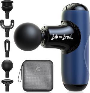 BOB AND BRAD Q2 Mini Deep Tissue Portable Percussion Muscle Massager Gun (Brand New), Muscle Massage Gun with Carry Case for On The Go Usage Blue
