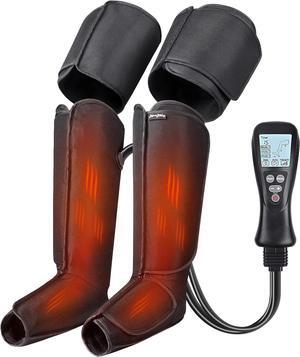 BOB AND BRAD Foot & Leg Massager with Heat for Circulation Calf, Thigh Relaxation - Bob and Brad Air Compression Massage Boot for Vericose Veins, Muscle Fatigue, Cramps, Swelling.Gifts for Mom, Dad