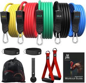 Bob and Brad Resistance Bands, Resistance Bands Set for Workout Stackable Up to 150 lbs, Handles and Carry Case for Strength, Yoga, Gym