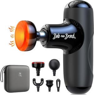 BOB AND BRAD Q2 Plus Mini Massage Gun with Heat, Deep Tissue Massager, Portable Percussion Muscle Massage Gun,Pocket-Sized Heated Ultra Small & Quiet Muscle Massage Gun, FSA and HSA Eligible