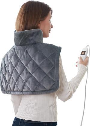BOB AND BRAD Weighted Heating Pad with Far Infrared Therapy for Neck and Shoulders, Deeper Muscle Relief, Electric Heated Neck Shoulder Wrap, FSA HSA Eligible, 20"x22", Gifts for Women Men Mom Dad