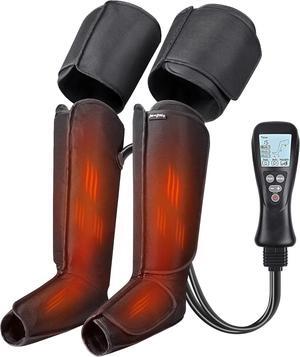BOB AND BRAD Leg Massager with Heat and Compression,4 Modes 4 Intensities,Foot Calf Thigh Leg Compression Massager for Circulation and Pain Relief,Gifts for Women Men Mom Dad,FSA HSA Eligible