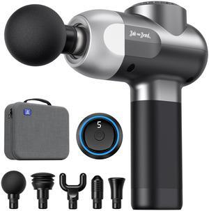 Bob and Brad C2 Massage Gun,Deep Tissue Percussion Massage Gun for Home Gym Office Workout Recovery Pain Soreness Relief,Handheld Muscle Massager with 5 Speeds 5 Heads,FSA HSA Eligible,Gifts, Silver