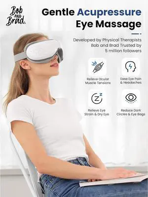 Bob and Brad EyeOasis 2 Heated Eye Massager,Smart Eye Mask with Music for Improve Sleep Reduce Dry Eyes Migraines,FSA and HSA Eligible,Fathers Day Birthday Gifts