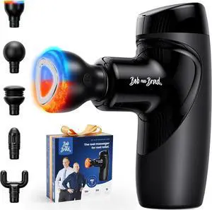 Bob and Brad M7 Plus Mini Massage Gun with Heat - Pocket-Sized, Quiet Deep Tissue Muscle Massager with Advanced Heat & Blue Light Therapy, Ergonomic Handle, Fast Charging & Long Battery Life