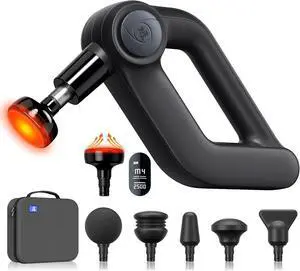 Bob and Brad D5 Pro Plus Massage Gun with Heat Therapy, 13mm Amplitude 55lbs Stall Force Deep Tissue Back Massager for Pain Relief, Professional Percussion Muscle Massager with OLED Screen, Idea Gift