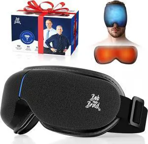 Bob and Brad Smart Quiet Eye Massager with Hot/Cold Therapy, Heated Professional Face Massager with 3-Level Compression for Migraines Dry Eyes Strain Relief Improve Sleep, Idea Gift, FSA/HSA Eligible