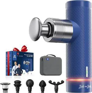 Bob and Brad A7 Mini Massage Gun with Metal Head, Deep Tissue 11mm Amplitude Muscle Massager for Pain Relief, ProfessionalPortable Back Machine with 5 Versatile Massage Heads for Muscle Relaxation