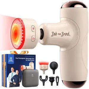 Bob and Brad Q2 Ultra Mini Massage Gun with Red LED Therapy Infrared Heat, 5 speeds, 5 heads, Carry Case Bob and Brad Q2 Ultra Mini Massage Gun with Red LED Therapy Infrared Heat, 5 speeds, 5 heads, Carry Case