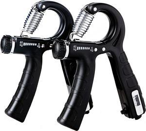steelway Hand Grip Exerciser Strengthener 2 Pack,Grip Trainer, Finger Forearm Exerciser with Counter, Adjustable Resistance from 11-132 LB, Portable Forearm Exercise Equipment
