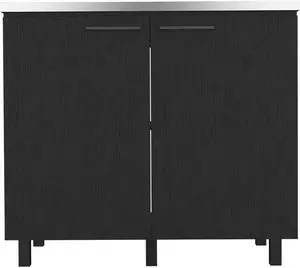 Utility sink cabinet, Bussolengo, Black -Black