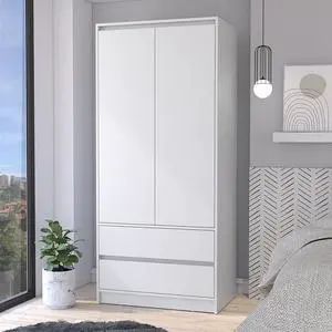 Armoire Closher, Two Drawers -White