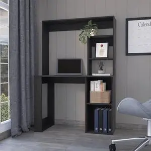 Ryndon with Hutch Desk, Black