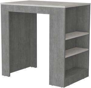 Kitchen Island Doyle, Kitchen, Concrete Gray / Ibiza Marble