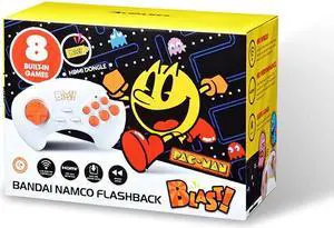 Bandai Namco Arcade Blast!, Connects Via HDMI, 8 Greatest Classic Retro Video Games, Pac-Man, Galaga, Mappy, More Built In, With a 2.4Ghz Wi-Fi Video Game Controller, HD Resolution