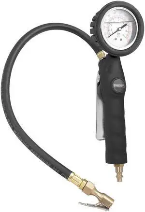 Analog Tire Inflator With Oil-Filled Pressure Gauge