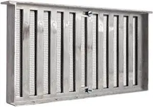 16 In. X 8 In. Die-Cast Aluminum Grate Style Foundation Vent In Mill