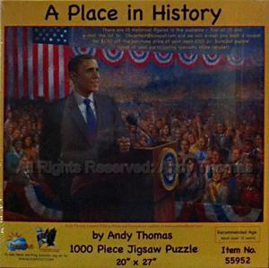 Change: A Place in History 1000-Piece Jigsaw Puzzle with Barack Obama - Commemorate pivotal moments and influential figures who shaped America in this 20" x 27" engaging puzzle