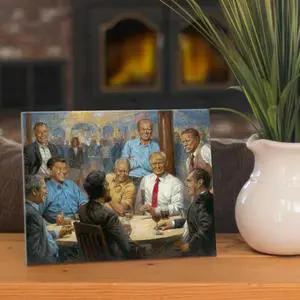 The Republican Club 8x10 Free St&ing Tile US Presidents by Andy Thomas A gaThering of Republican presidents w a mysterious guest available in various sizes as a limited edition