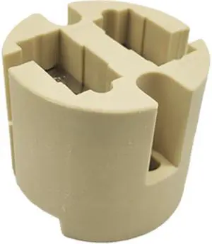 Jaspertronics G22 Lamp Holder Socket HighTemp Ceramic Steatite Base 3000W 1000V 20A Nickel-Plated Copper Contacts UL Recog CE Certified for Halogen & Metal Halide Fixtures No Leads