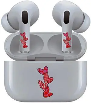AirSkins - Decals for AirPods 4, Hearts Design, Scratch-Resistant, Precision Fit, Wireless Charging Friendly, Easy Application, Durable Protection for Earbuds & Case