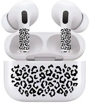 AirSkins - Decals for AirPods 4, Leopard Print Design, Scratch-Resistant, Precision Fit, Wireless Charging Friendly, Easy Application, Durable Protection for Earbuds & Case